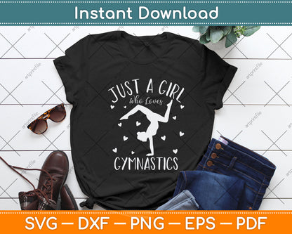 Just a Girl Who Loves Gymnastics Svg Png Dxf Digital Cutting File