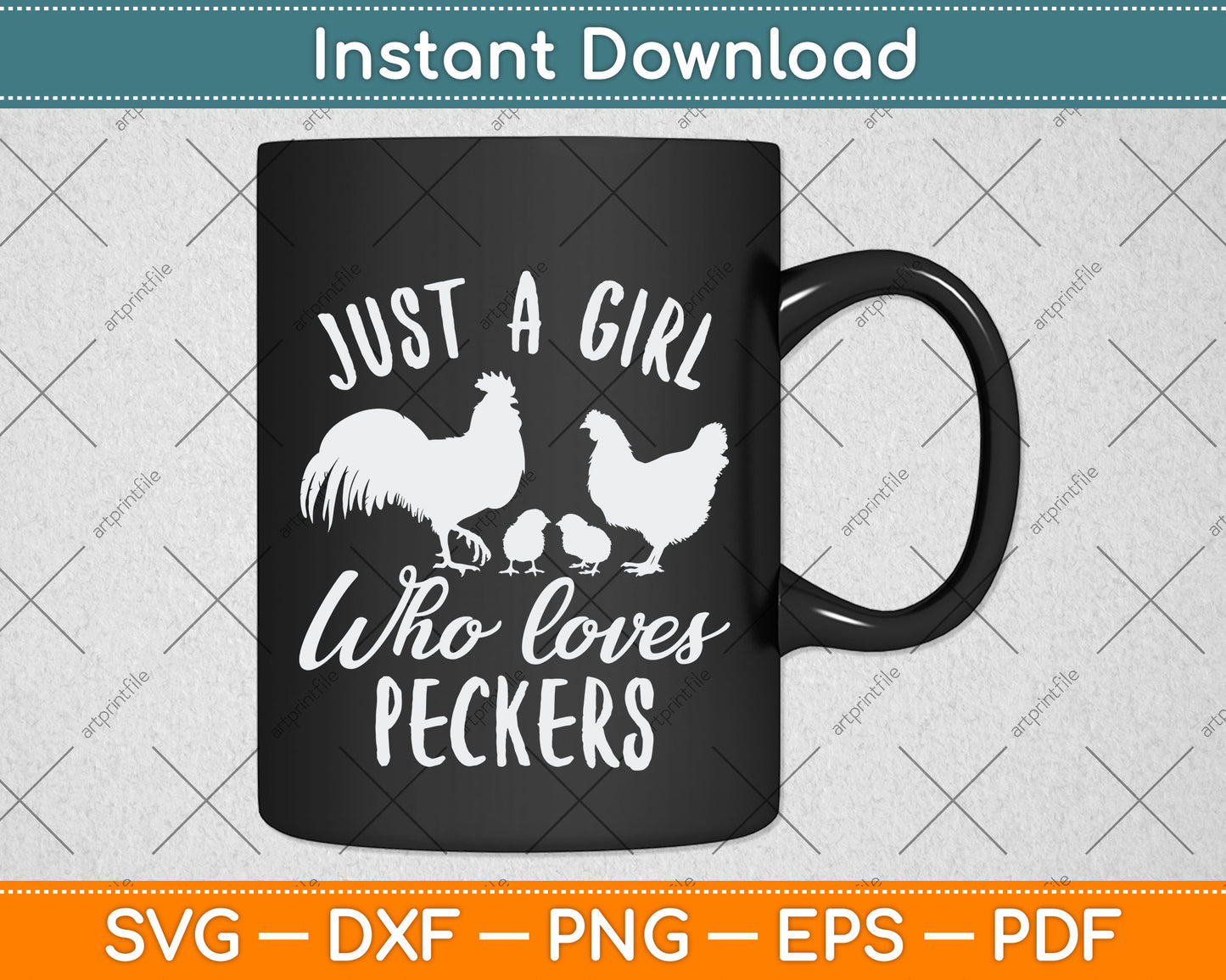 Just a Girl Who Loves Peckers Svg Png Dxf Digital Cutting File