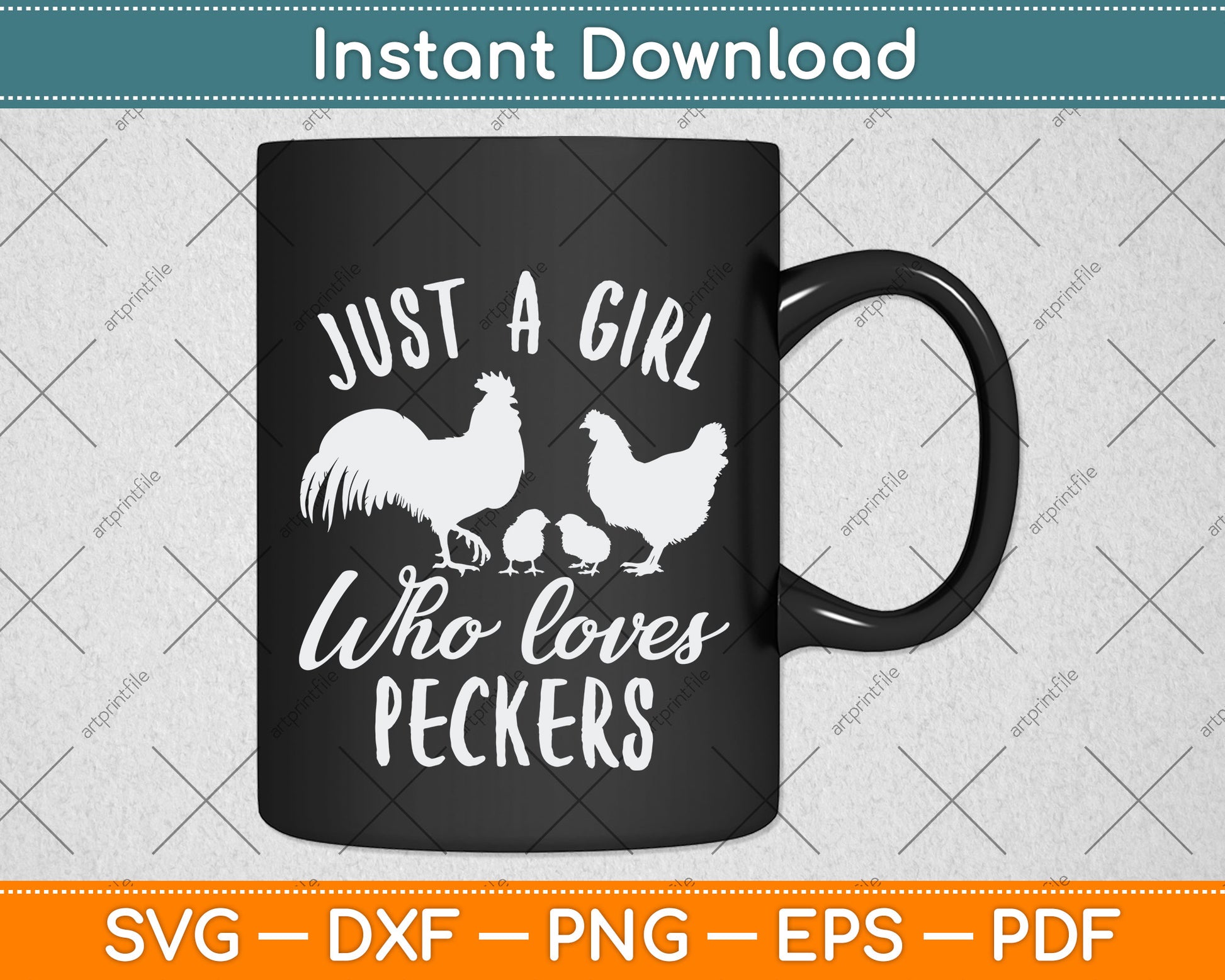 Just a Girl Who Loves Peckers Svg Png Dxf Digital Cutting File