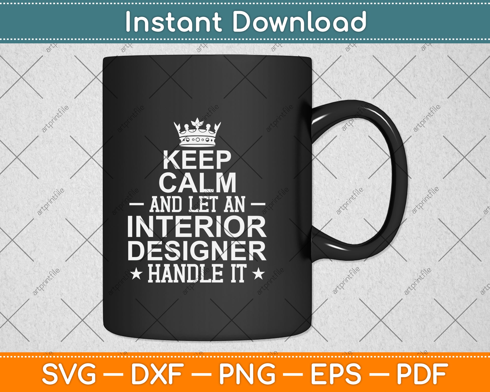 Keep Calm And Let An Interior Designer Handle It Svg Png Dxf Digital Cutting File