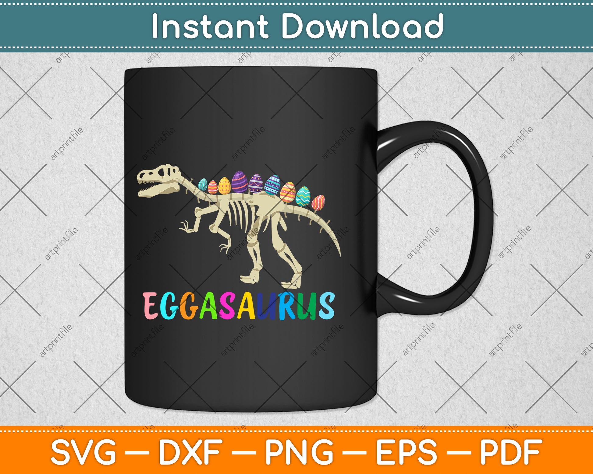 Kids Easter Dino Egg Hunt Dinosaur Svg Png Dxf Digital Cutting File