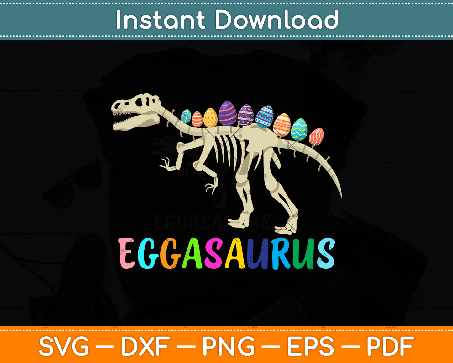 Kids Easter Dino Egg Hunt Dinosaur Svg Png Dxf Digital Cutting File