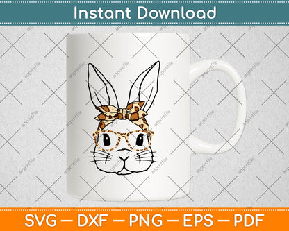 Leopard Bunny Svg Png Dxf Digital Cutting File