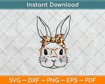 Leopard Bunny Svg Png Dxf Digital Cutting File