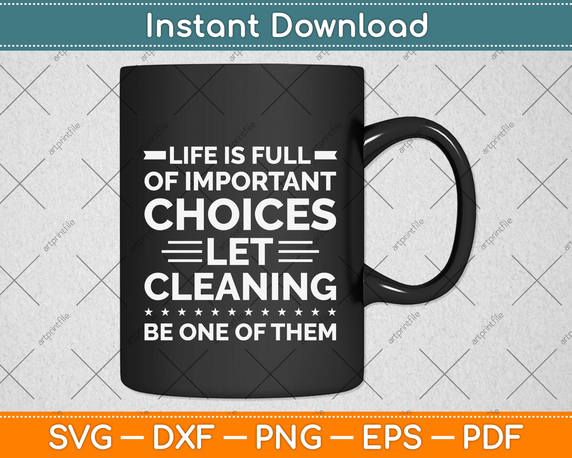 Life is Full of Important Choices Cleaning Crew Housekeeper Svg Png Dxf Cutting File