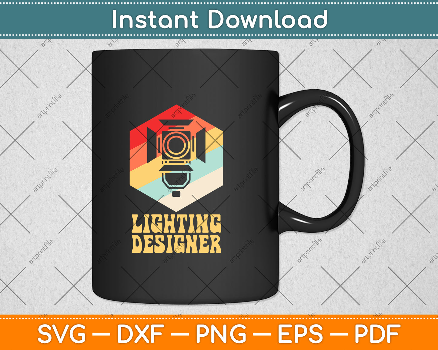 Lighting Designer Funny Vintage Svg Png Dxf Digital Cutting File