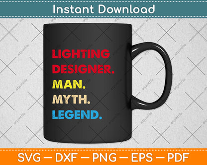 Lighting Designer Man Myth Legend Svg Png Dxf Digital Cutting File