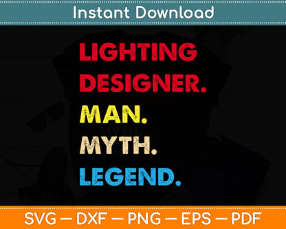 Lighting Designer Man Myth Legend Svg Png Dxf Digital Cutting File