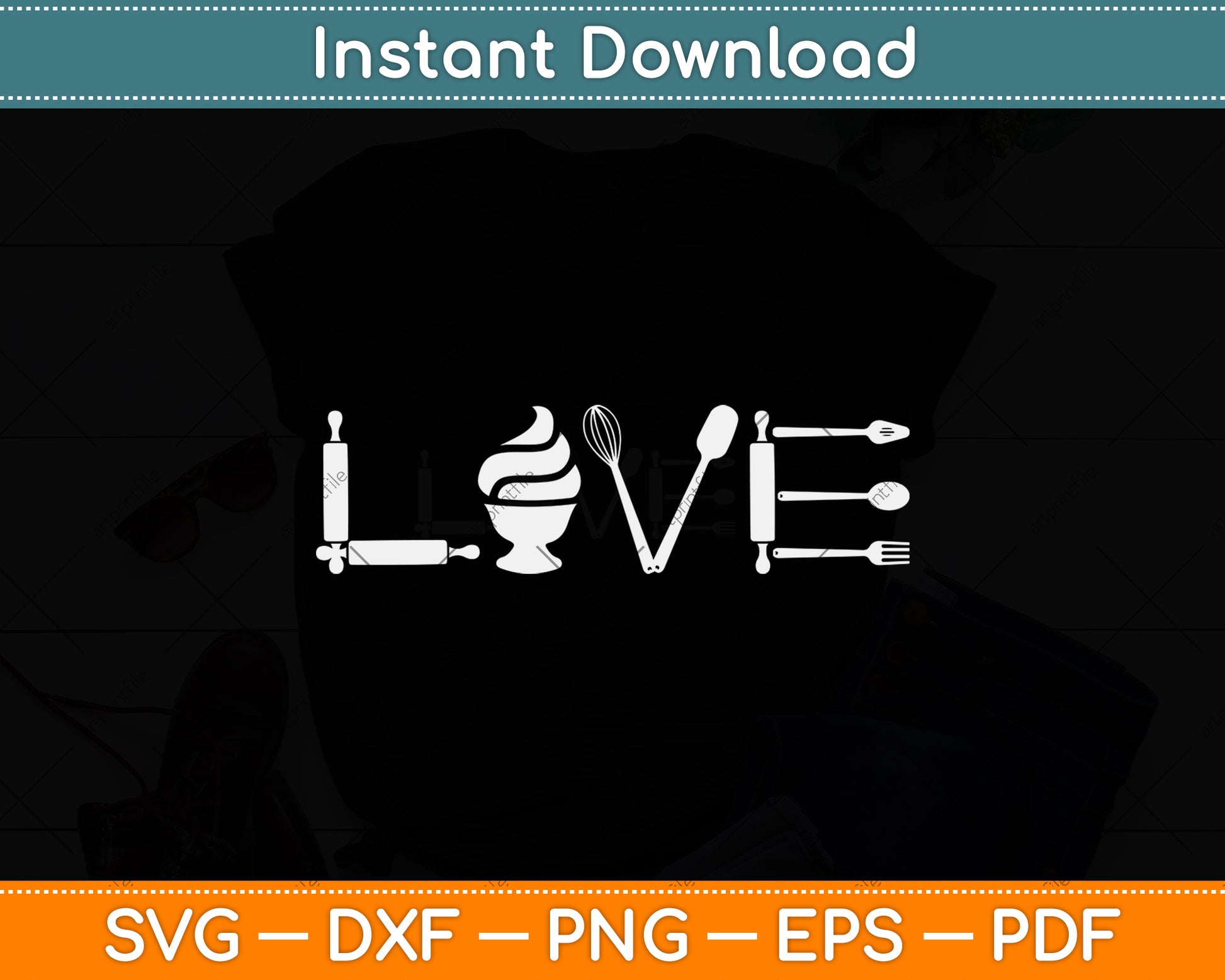 Love Funny Ice Cream Svg Design Digital Cutting File