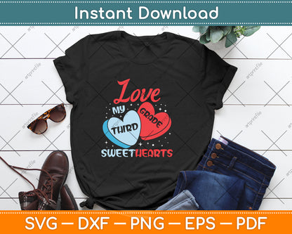 Love My Third Grade Sweethearts Svg Png Dxf Digital Cutting File