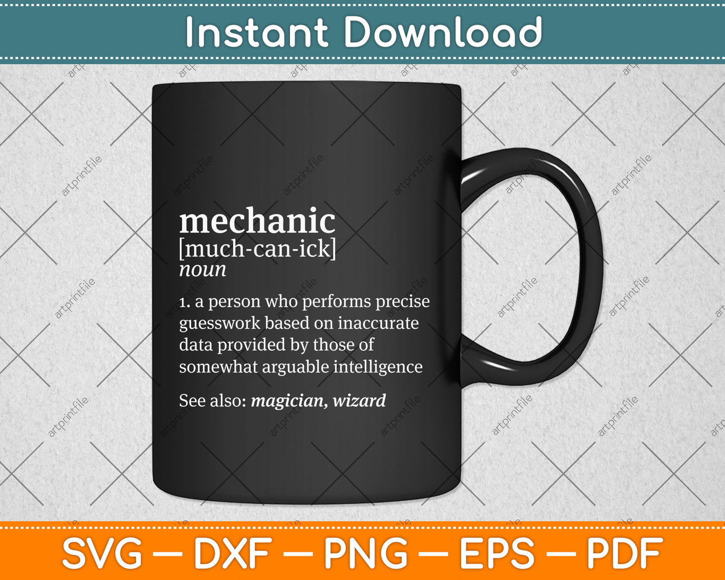 MECHANIC Definition Dad Car Guy Garage Father's Day Svg Digital Cutting File