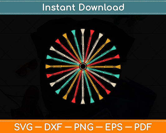 Marching Band Musician Clarinetist Gift Retro Clarinet Svg Png Dxf Digital Cutting File