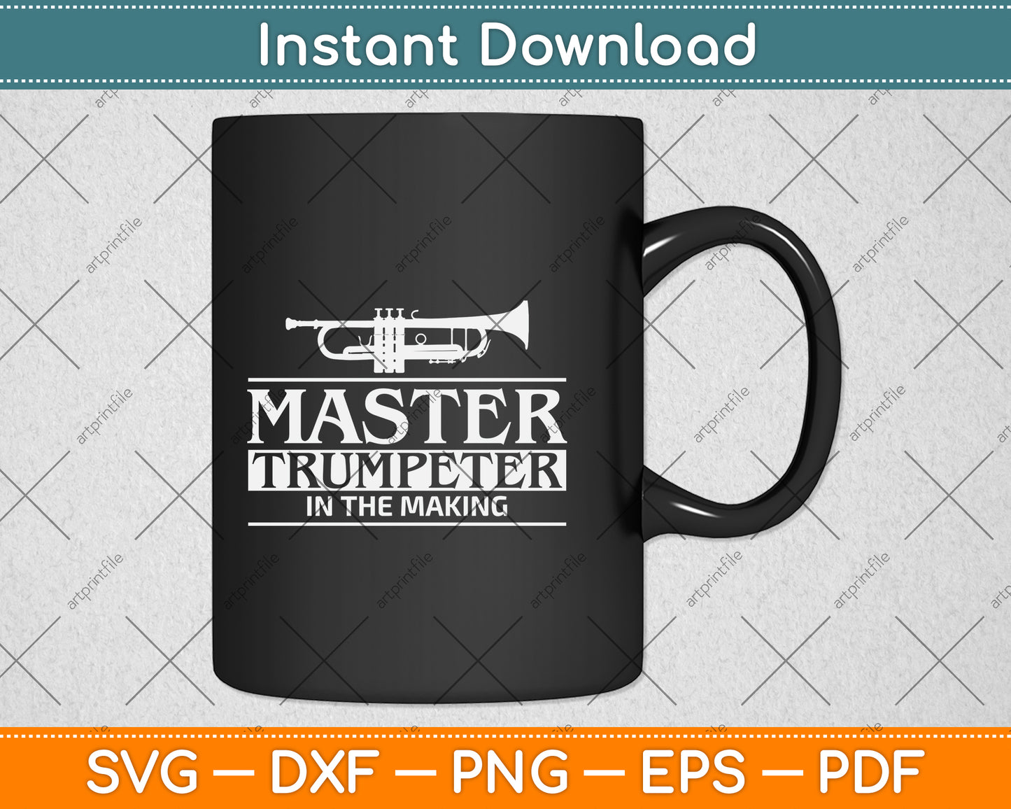 Master Trumpeter In The Making Svg Png Dxf Digital Cutting File