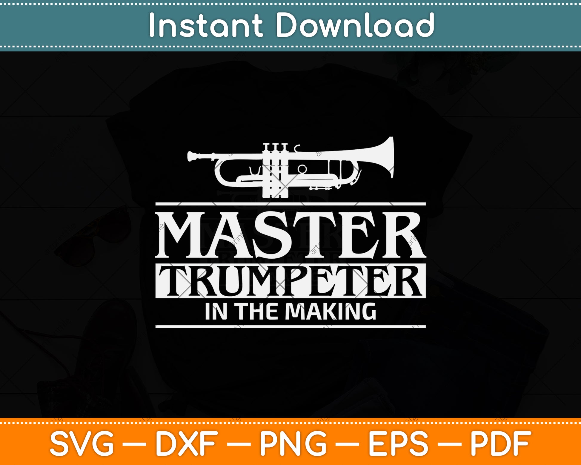 Master Trumpeter In The Making Svg Png Dxf Digital Cutting File