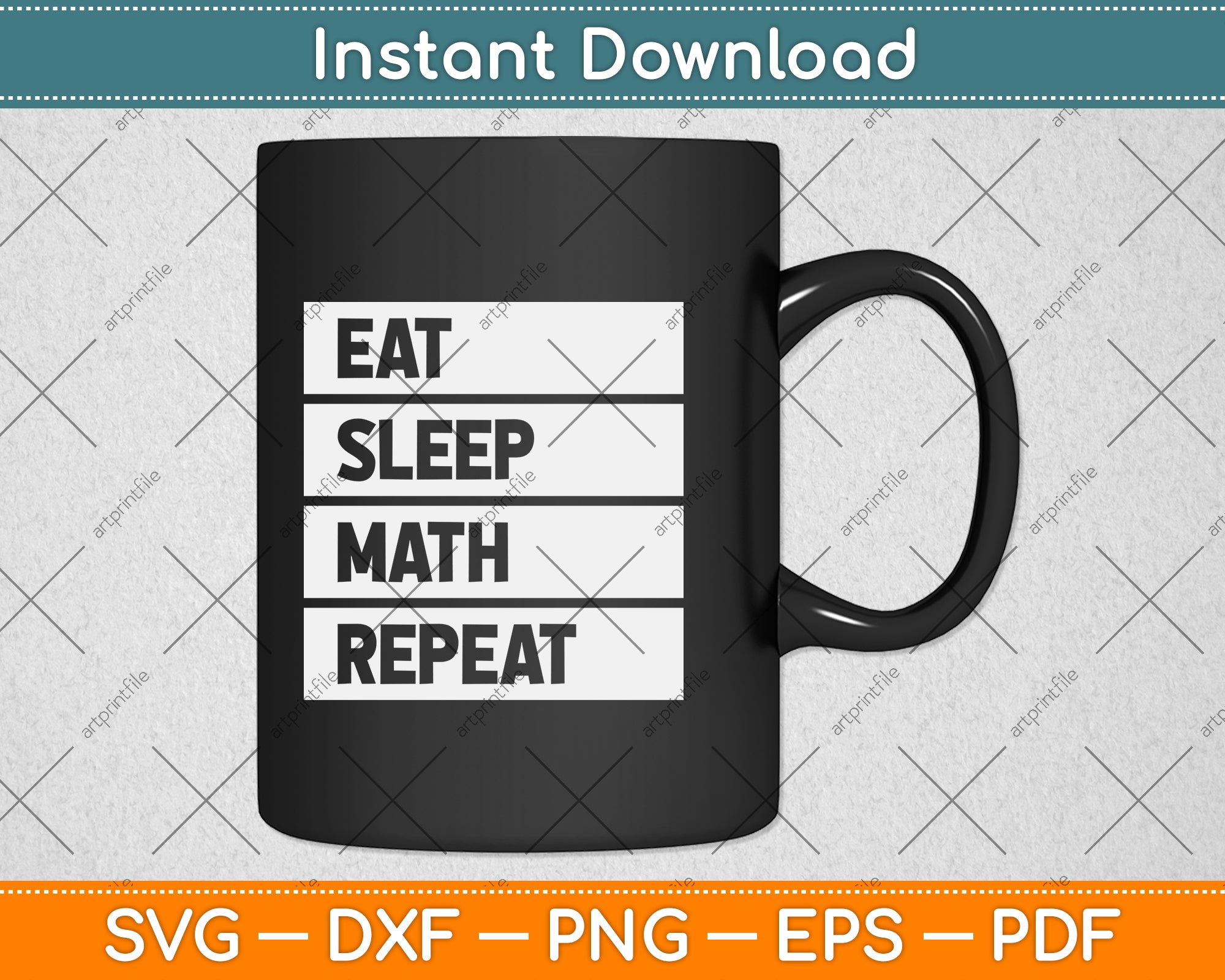 Math Teacher Eat Sleep Math Svg Cutting File – artprintfile
