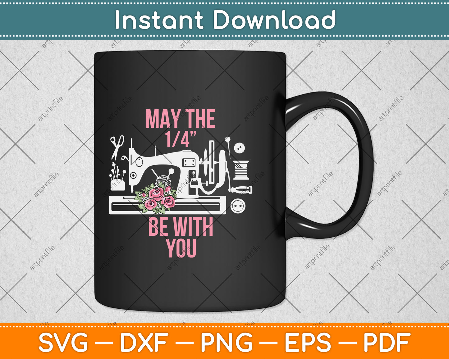 May The 14 Be With You Sewing Machine Quilting Svg Png Dxf Digital Cutting File