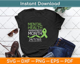 Mental Health Awareness Month Of May Fight The Stigma Svg Png Dxf Cutting File