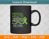 Mental Health Awareness Month Of May Fight The Stigma Svg Png Dxf Cutting File