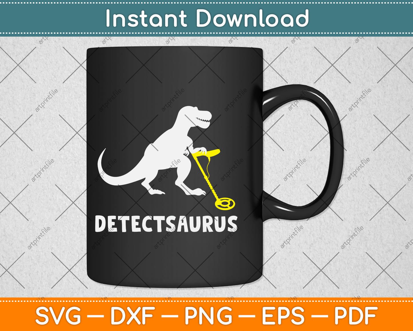Metal Detecting Saurus Detector Svg Png Dxf Digital Cutting File