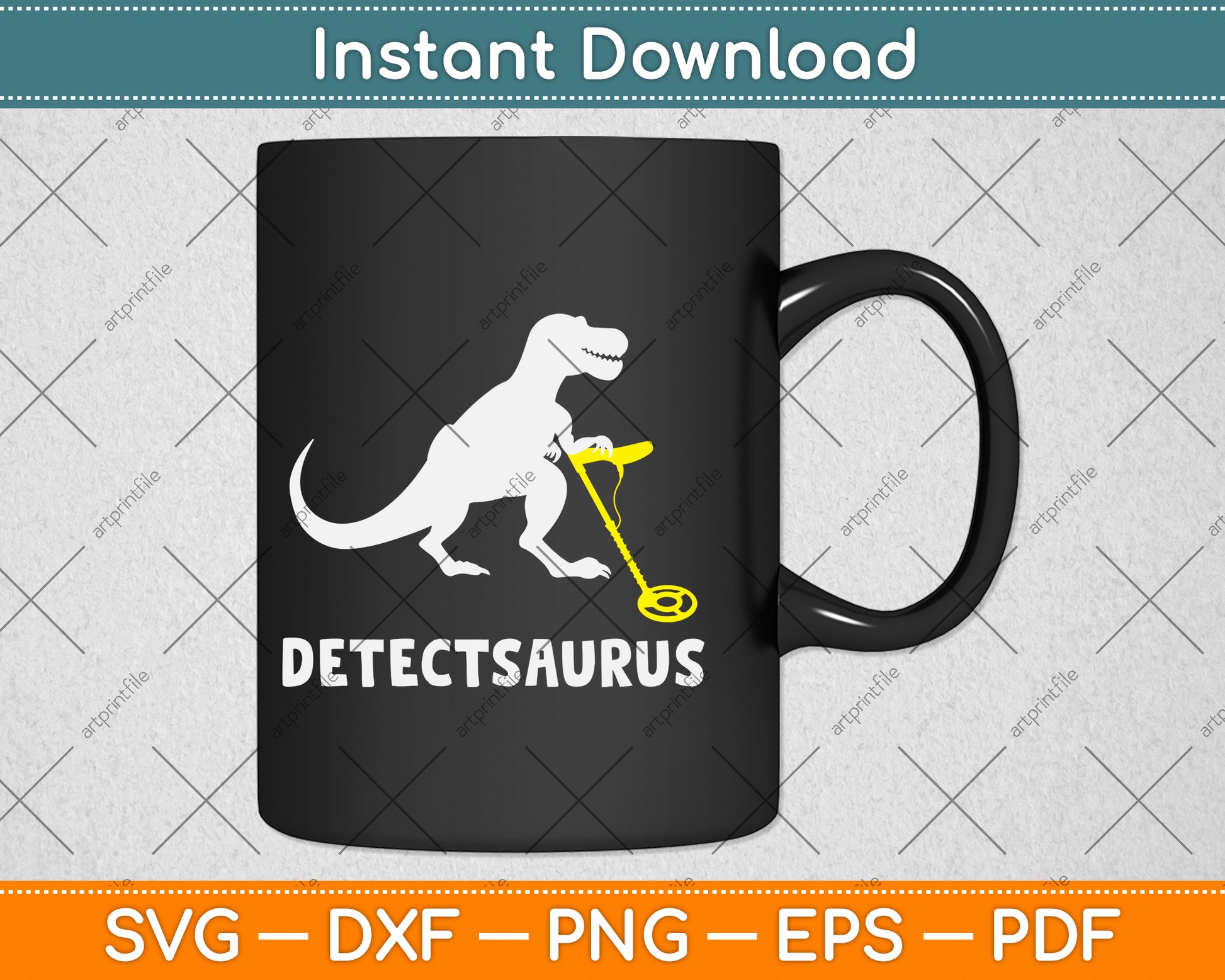 Metal Detecting Saurus Detector Svg Png Dxf Digital Cutting File