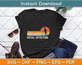 Vintage Retro Metal Detecting Svg Png Dxf Digital Cutting File