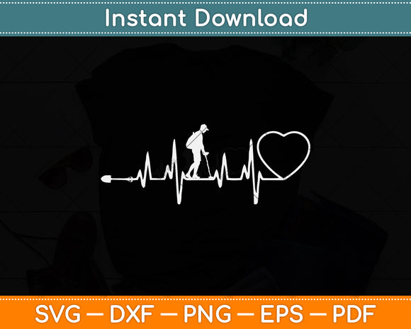 Metal Detector Heartbeat Svg Png Dxf Digital Cutting File