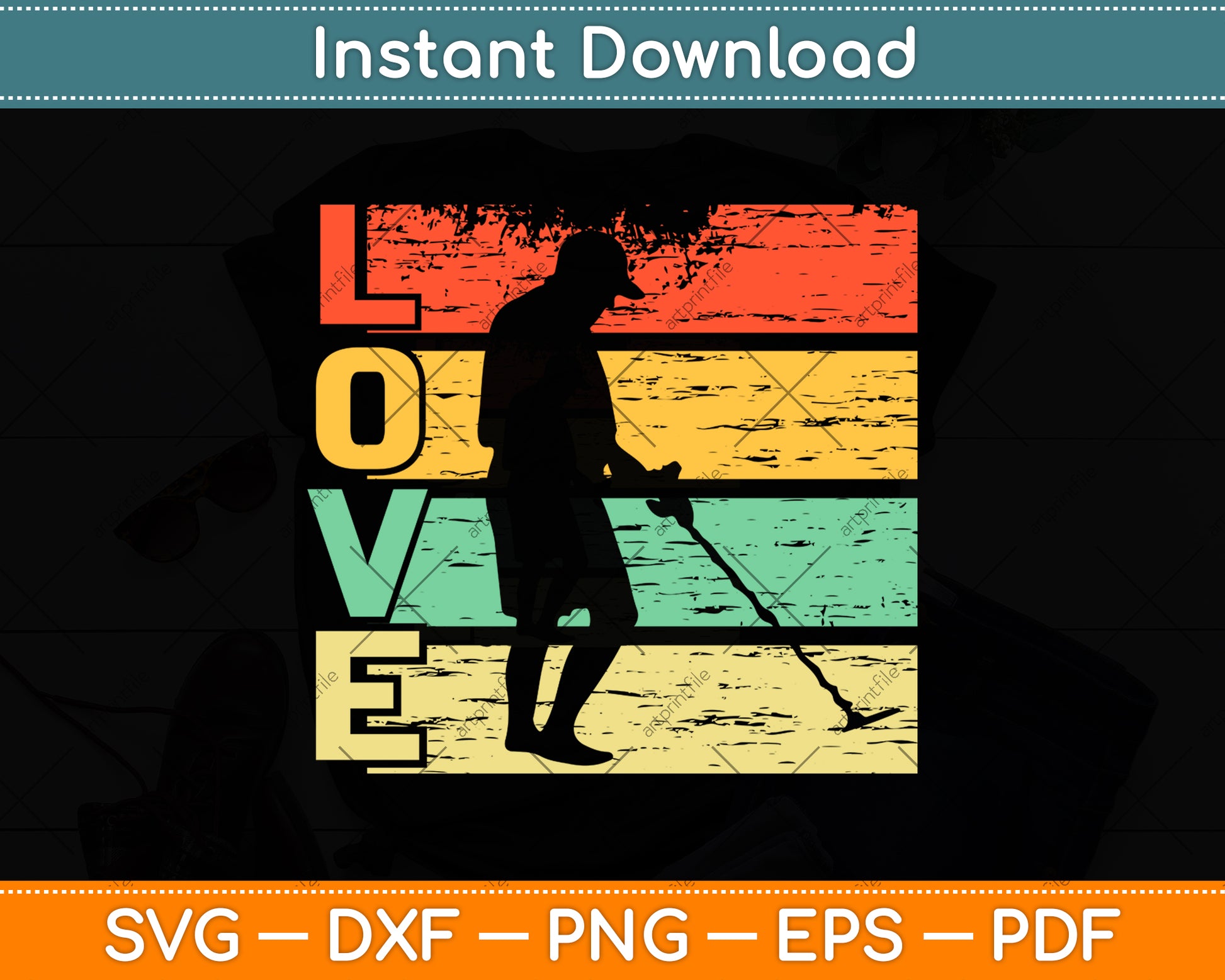 Vintage Metal Detector Love Svg Png Dxf Digital Cutting File