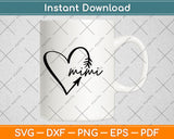 Mimi Heart Svg Design Cricut Printable Cutting Files