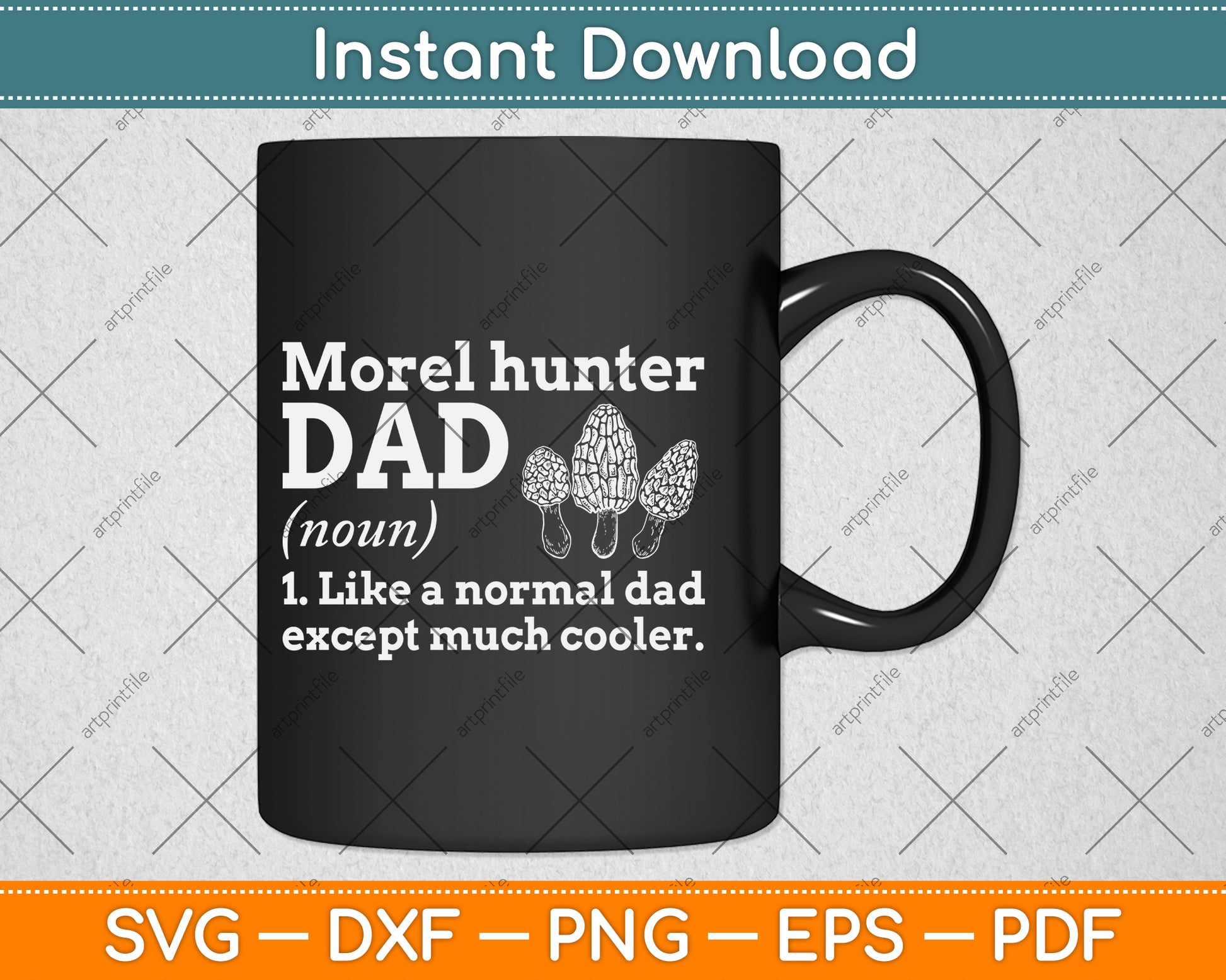 Morel Mushroom Dad Funny Definition Svg Png Dxf Digital Cutting File