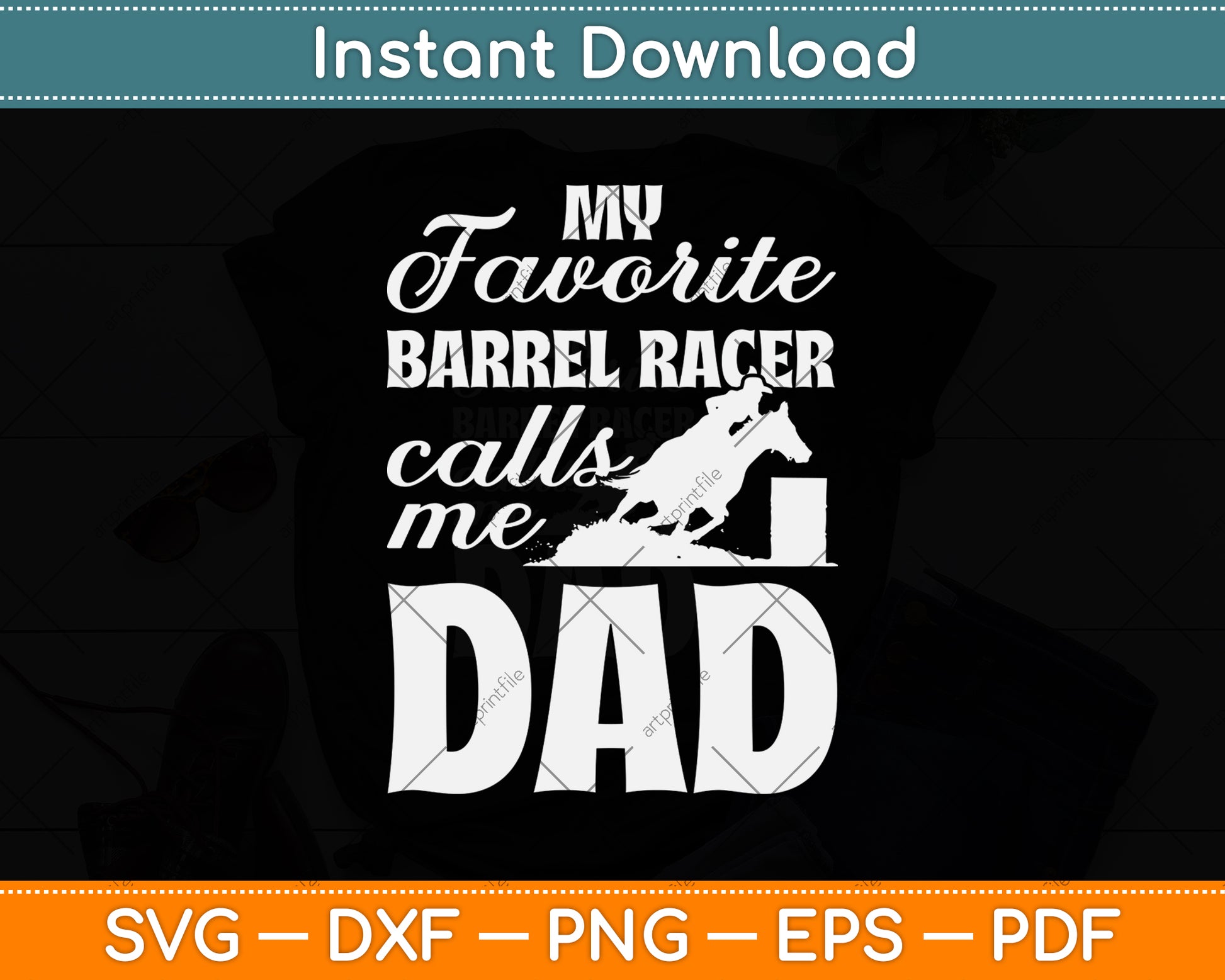 My Favorite Barrel Racer Calls Me Dad Barrel Racing Svg Cutting File ...