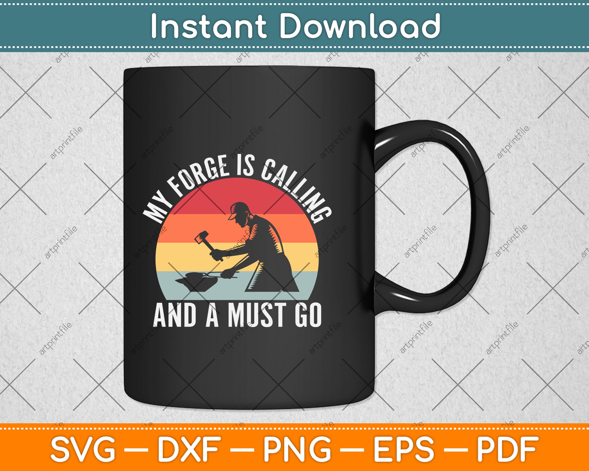 My Forge Is Calling And A Must Go Blacksmith Svg Png Dxf Digital Cutting File