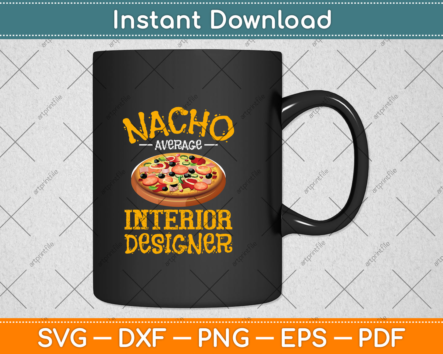 Nacho Average Interior Designer Svg Png Dxf Digital Cutting File