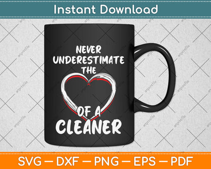 Never Underestimate the Heart of a Cleaner Svg Png Dxf Digital Cutting File