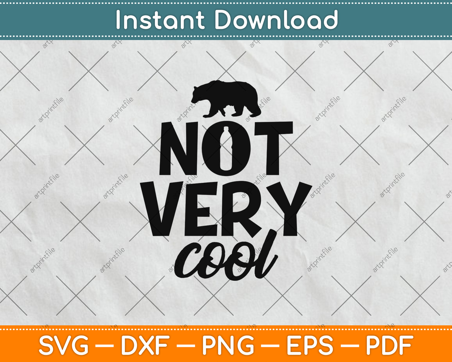Not Very Cool Svg Png Dxf Digital Cutting File