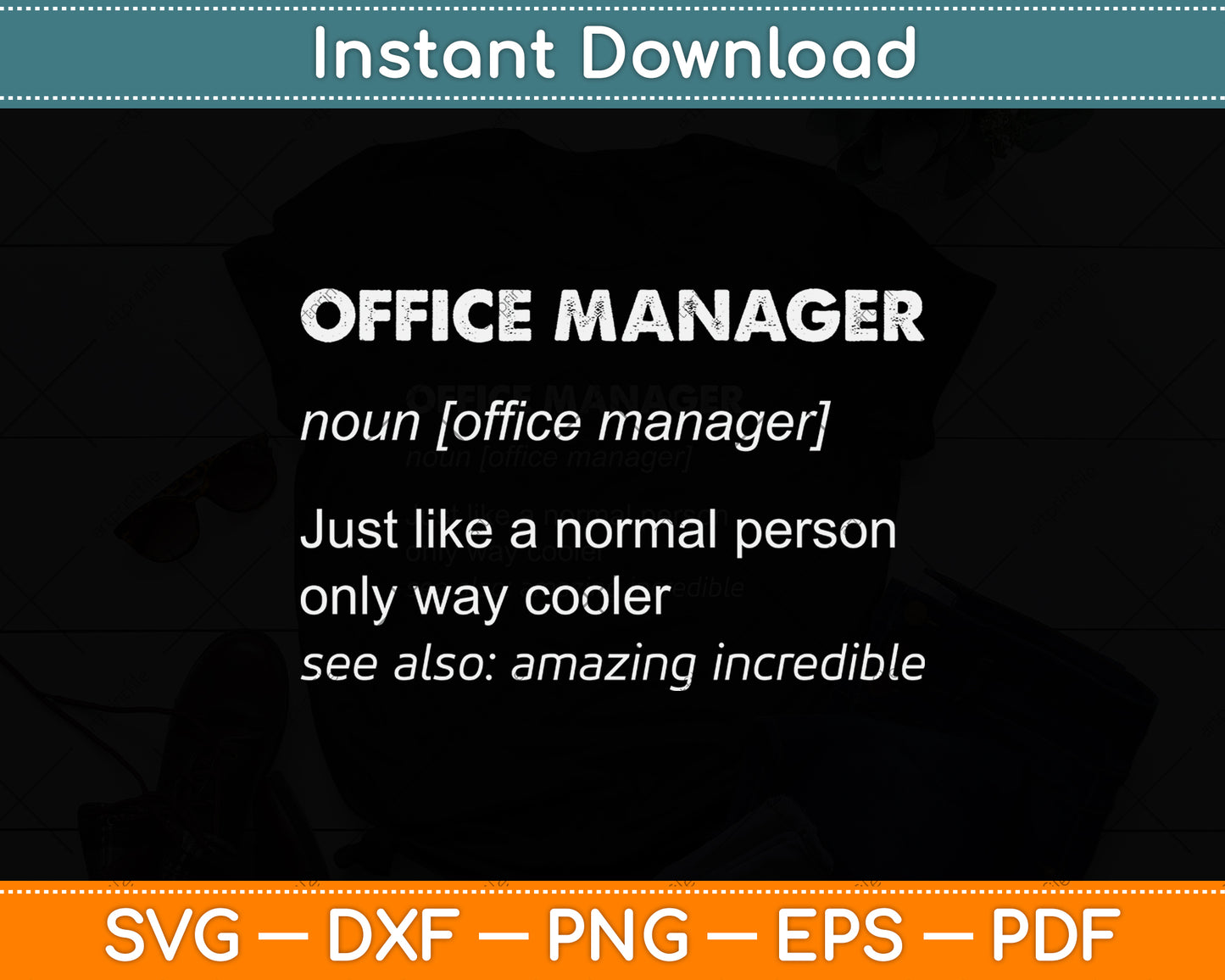 Office Manager Definition Svg Png Dxf Digital Cutting File