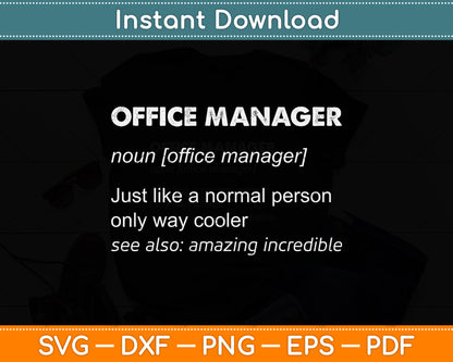 Office Manager Definition Svg Png Dxf Digital Cutting File