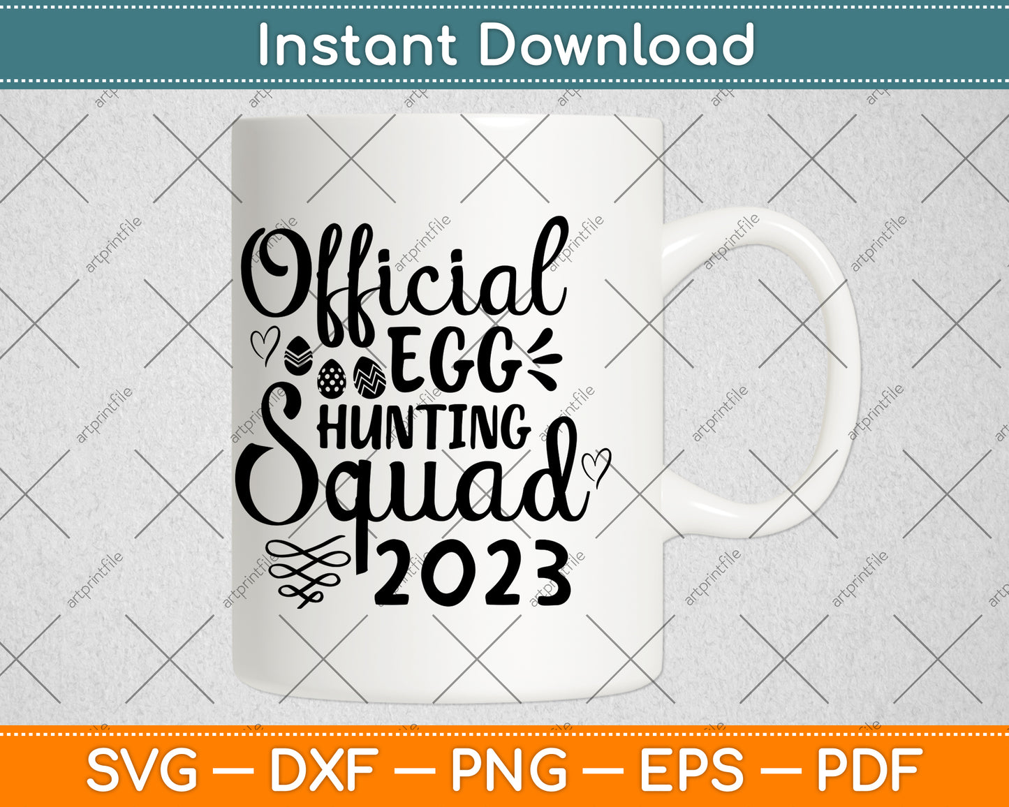 Official Egg Hunting Squad 2023 Svg Png Dxf Digital Cutting File
