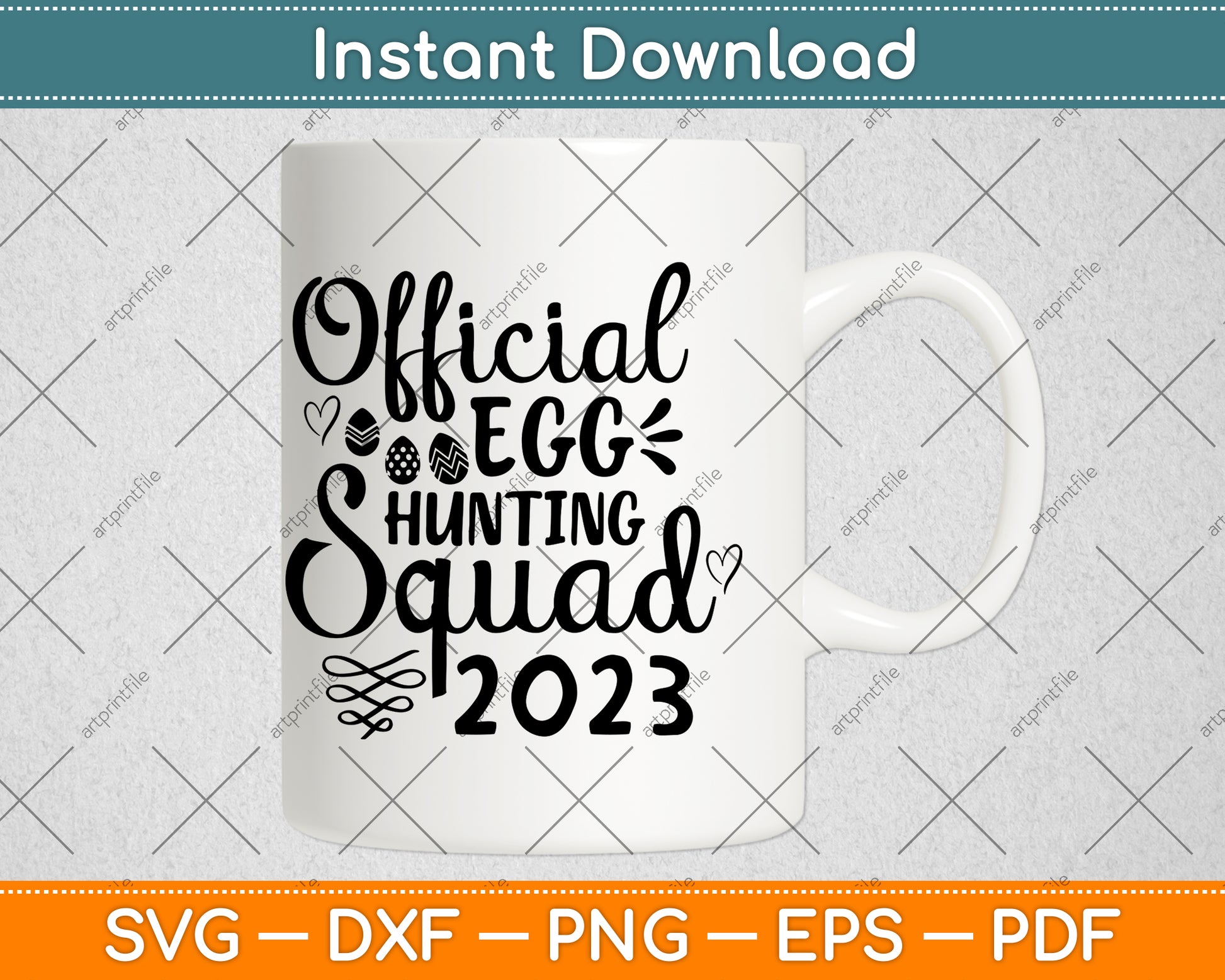 Official Egg Hunting Squad 2023 Svg Png Dxf Digital Cutting File