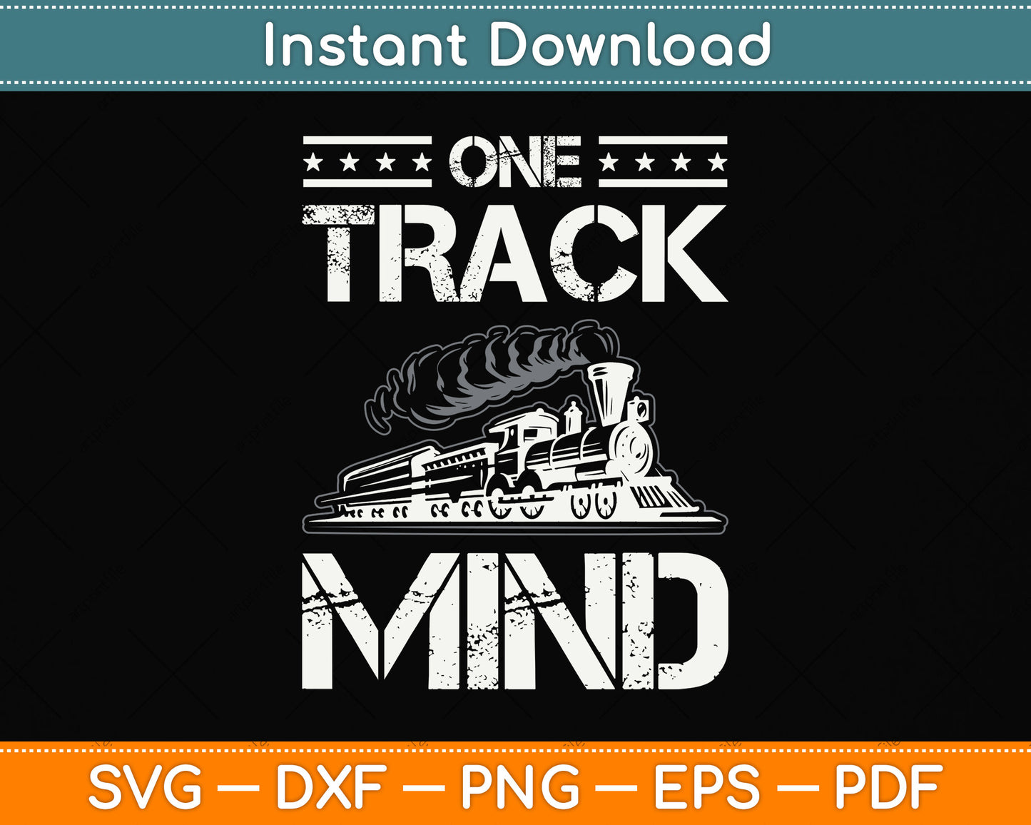 One Track Mind Train Funny Svg Png Dxf Digital Cutting File