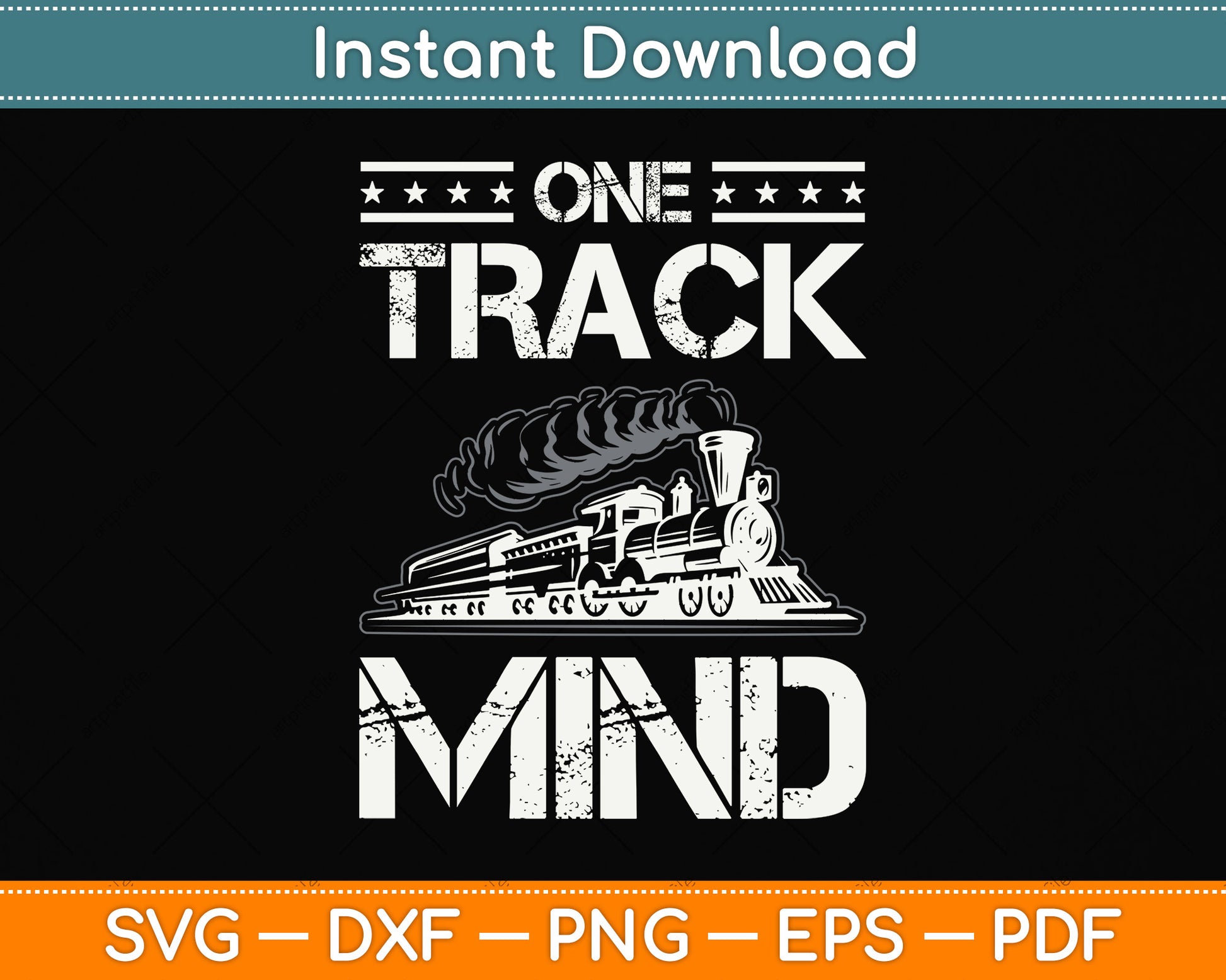 One Track Mind Train Funny Svg Png Dxf Digital Cutting File