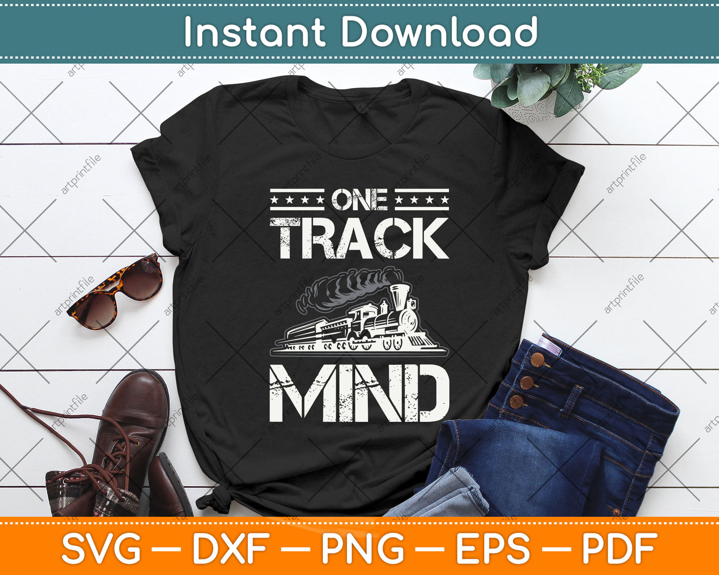 One Track Mind Train Funny Svg Png Dxf Digital Cutting File