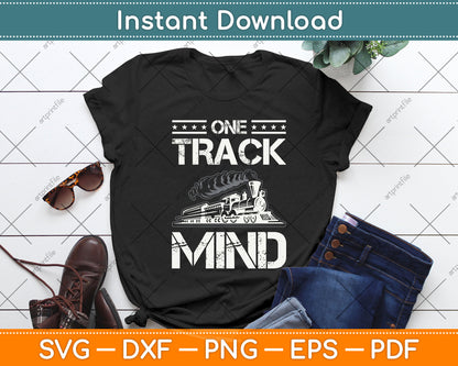 One Track Mind Train Funny Svg Png Dxf Digital Cutting File