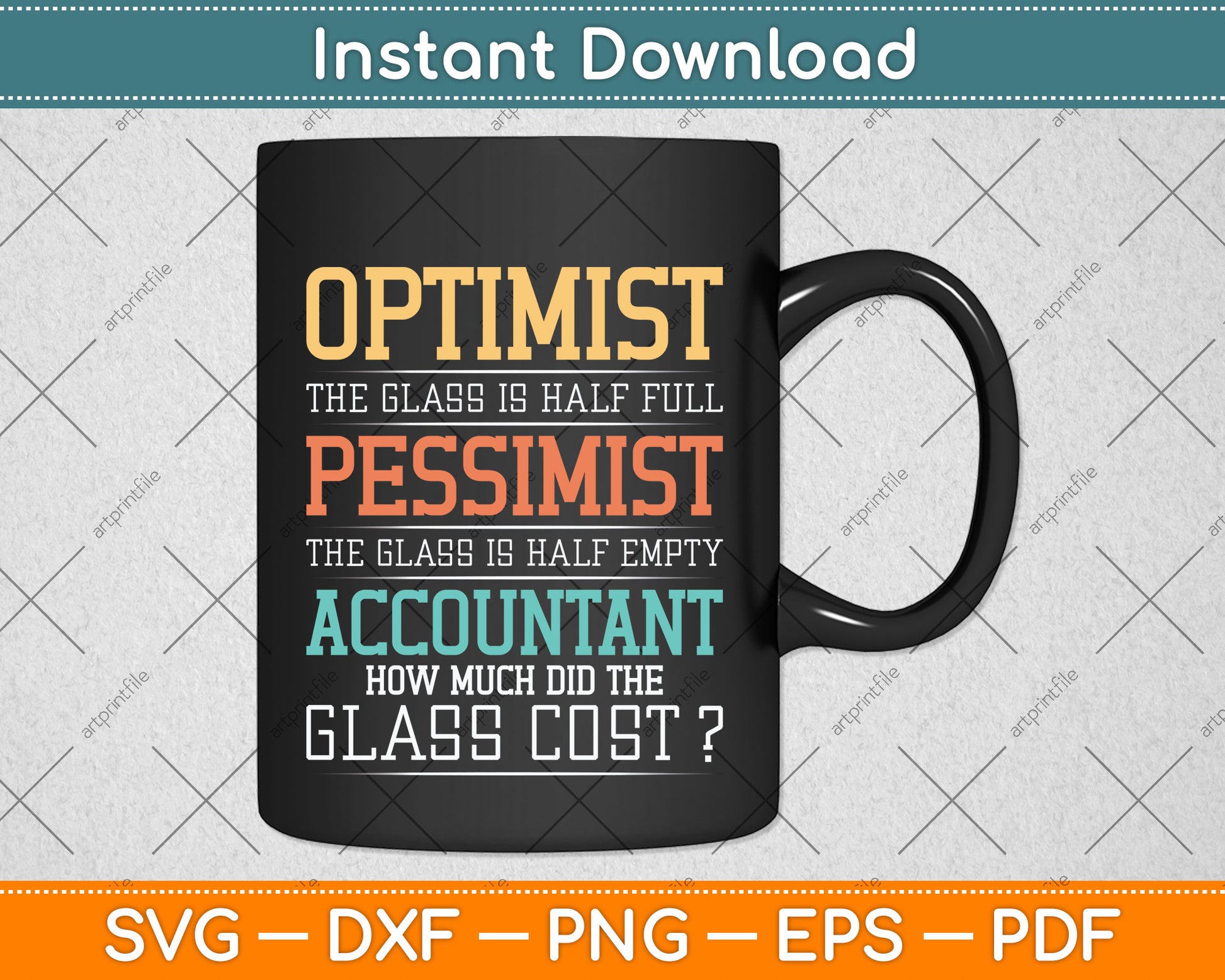 Optimist Accounting Public Accountant Bookkeeper Svg Png Dxf Digital Cutting File