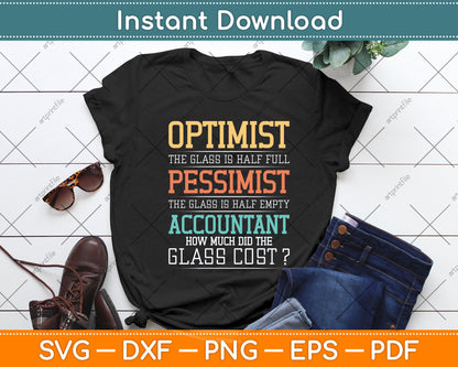 Optimist Accounting Public Accountant Bookkeeper Svg Png Dxf Digital Cutting File