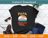 Papa Again Est 2023 Loading Future New Father's Day Svg Png Dxf Digital Cutting File