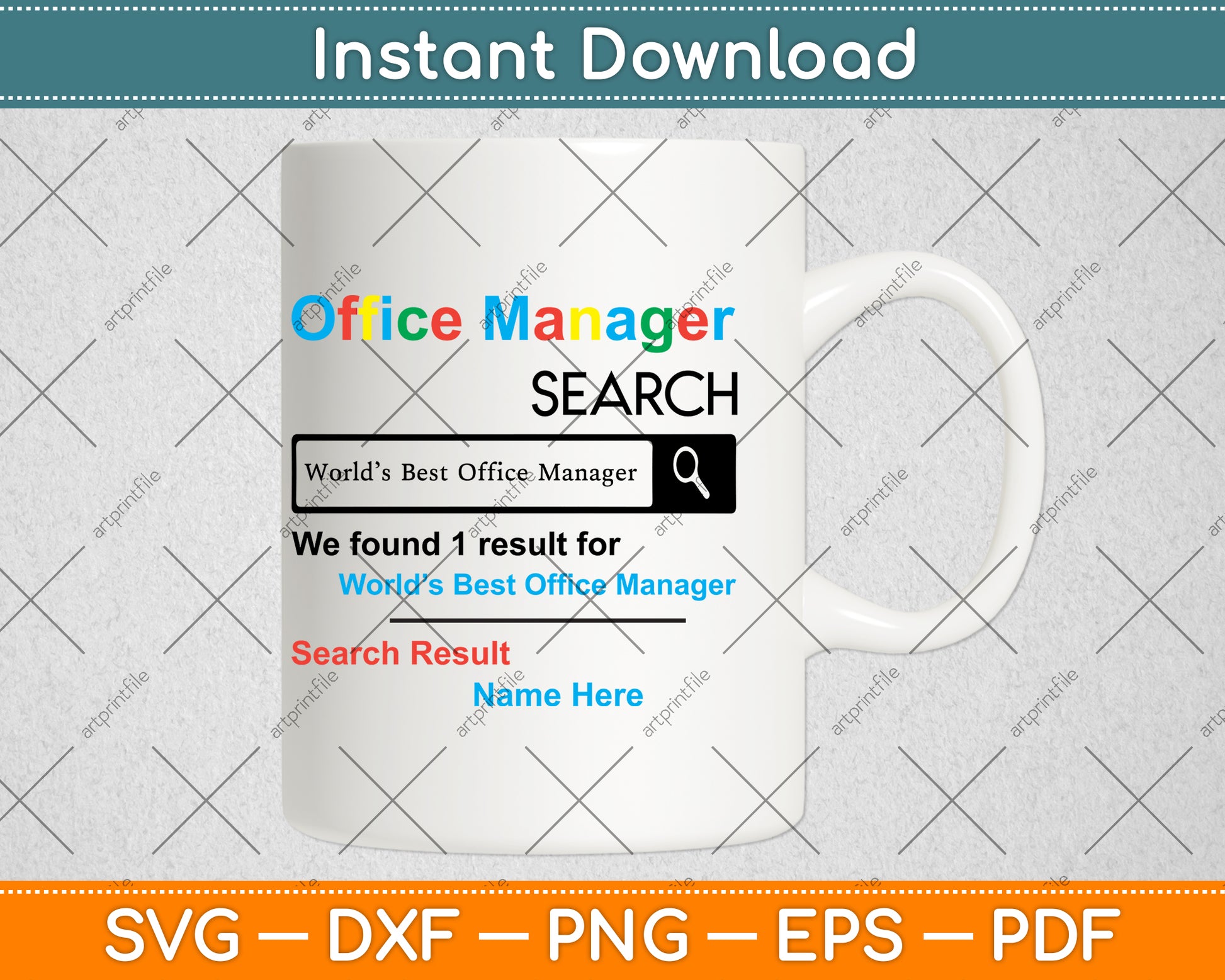 Personalized Office Manager Svg Png Dxf Digital Cutting File