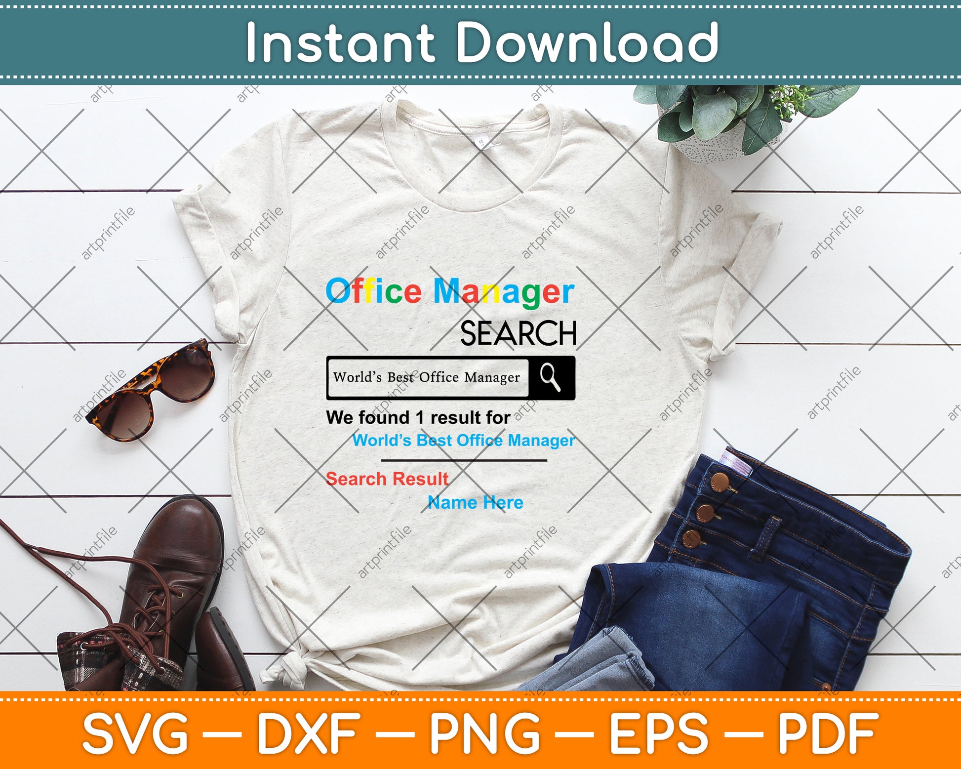 Personalized Office Manager Svg Png Dxf Digital Cutting File