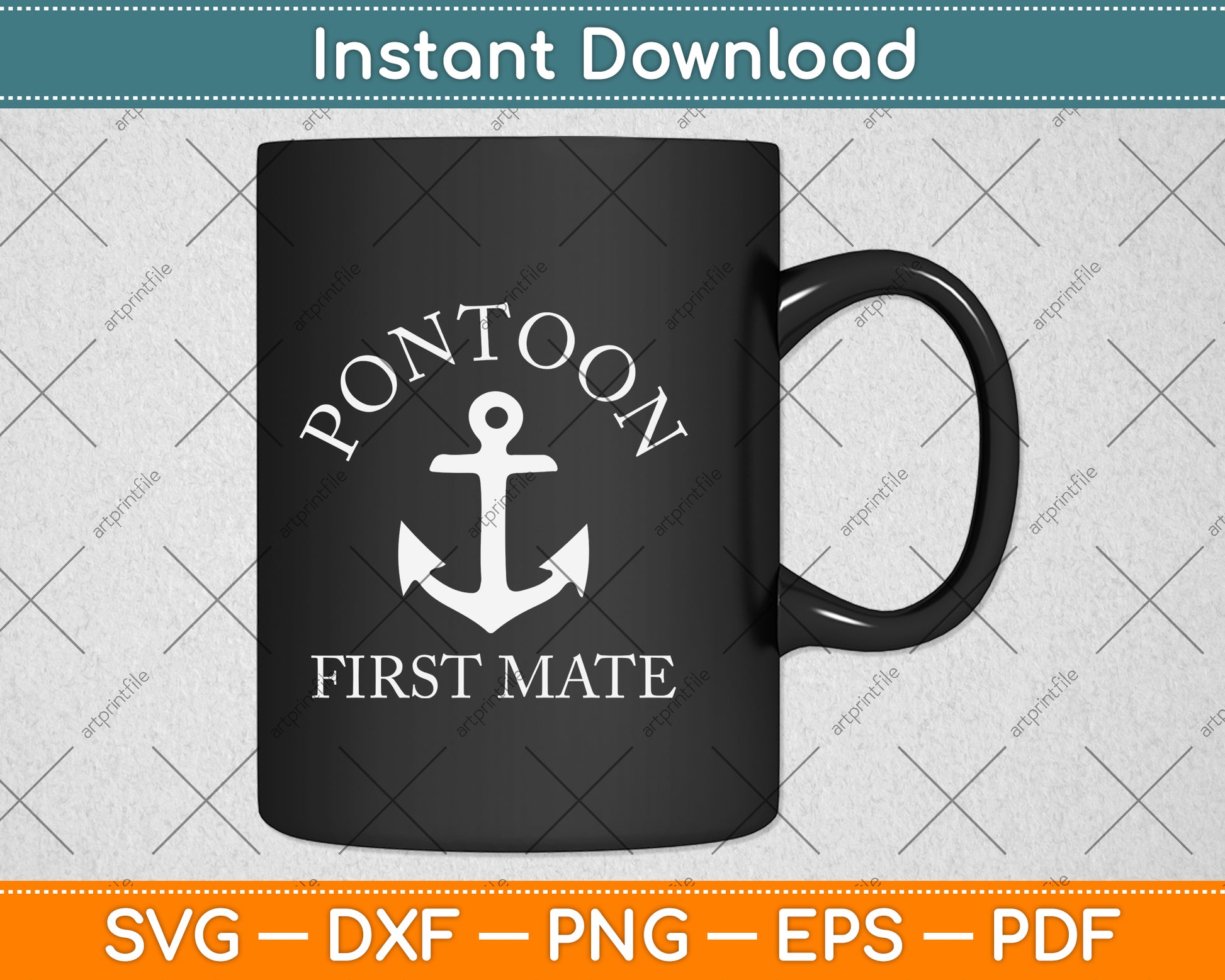 Pontoon First Mate Boat Svg Png Dxf Digital Cutting File