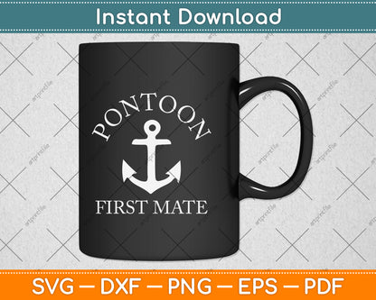Pontoon First Mate Boat Svg Png Dxf Digital Cutting File