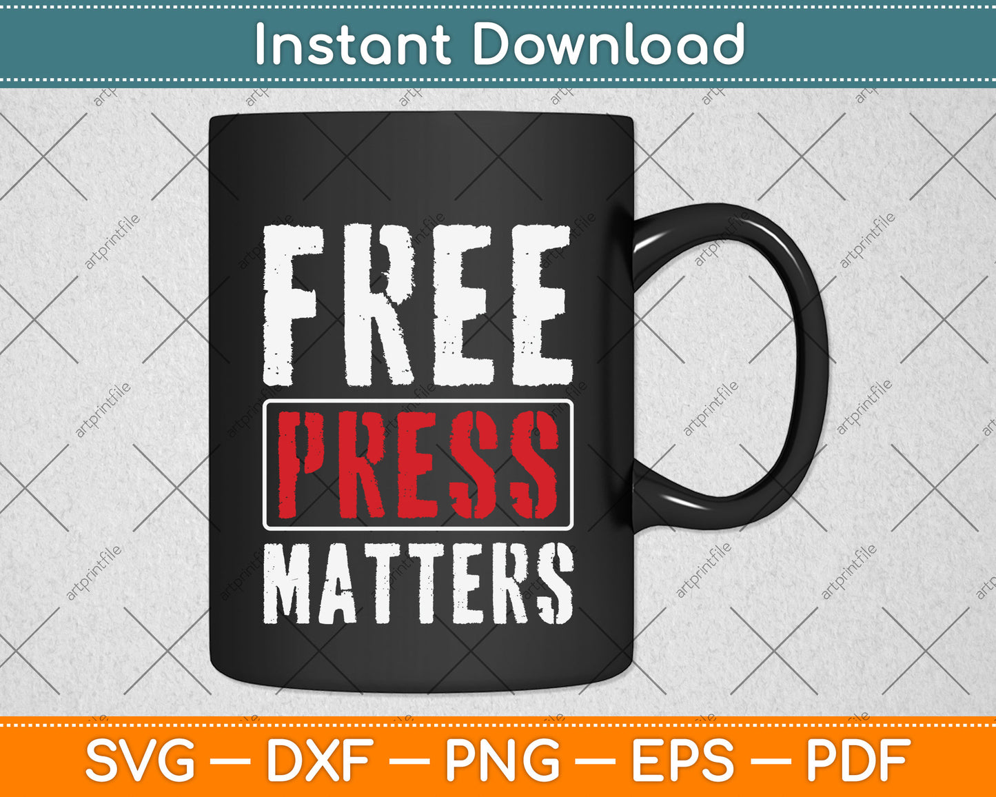 Press Free Matter Journalism Freedom Reporter Svg Png Dxf Digital Cutting File